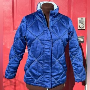 ROTHSCHILD sL(10-12) girl’s satiny jacket-electric blue-quilted-looks NEW